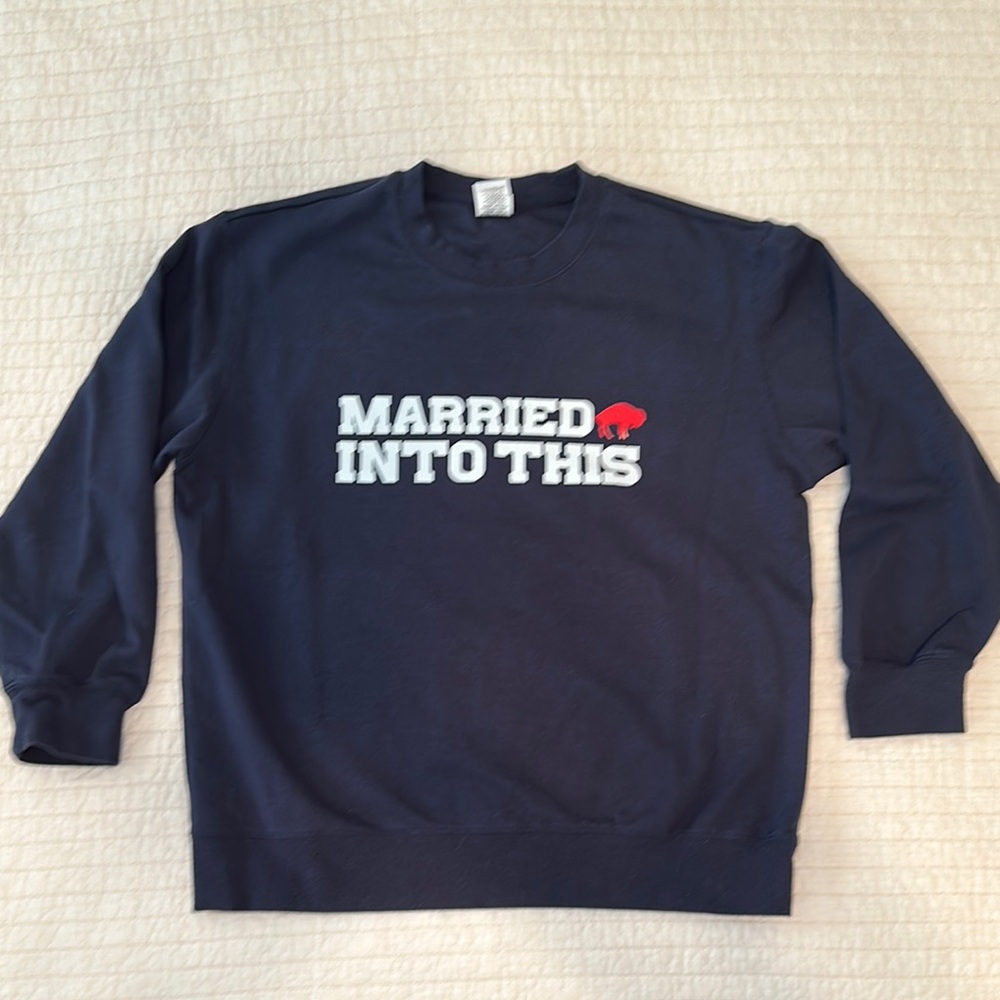 Navy Blue Graphic Men's/Unisex Sweatshirt
